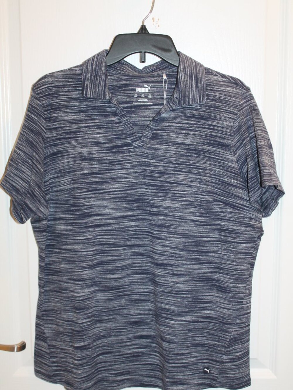 Puma Womens Polo Short Sleeve Shirt ~ Size XXL ~ Peacoat Heather